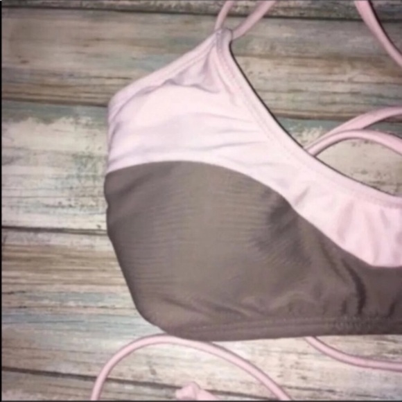 Xhilaration Mauve & Pink Bikini Top - Picture 2 of 4